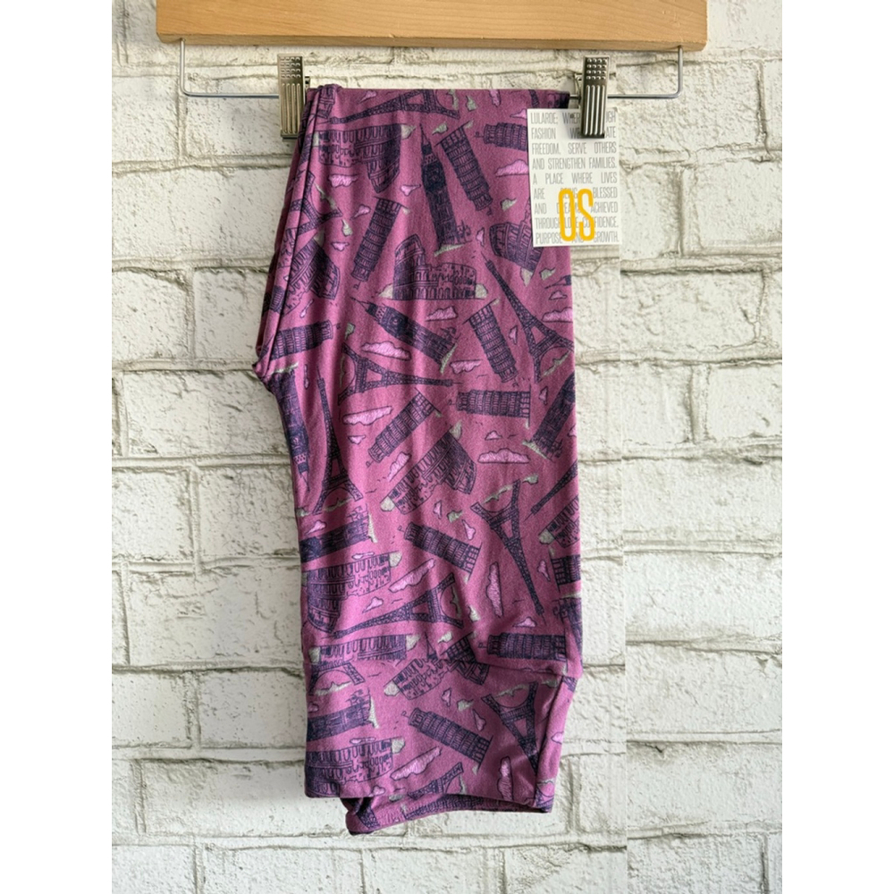 NEW Monuments OS LulaRoe Leggings Purple Small